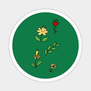 Flowery Sticker Sheet Magnet